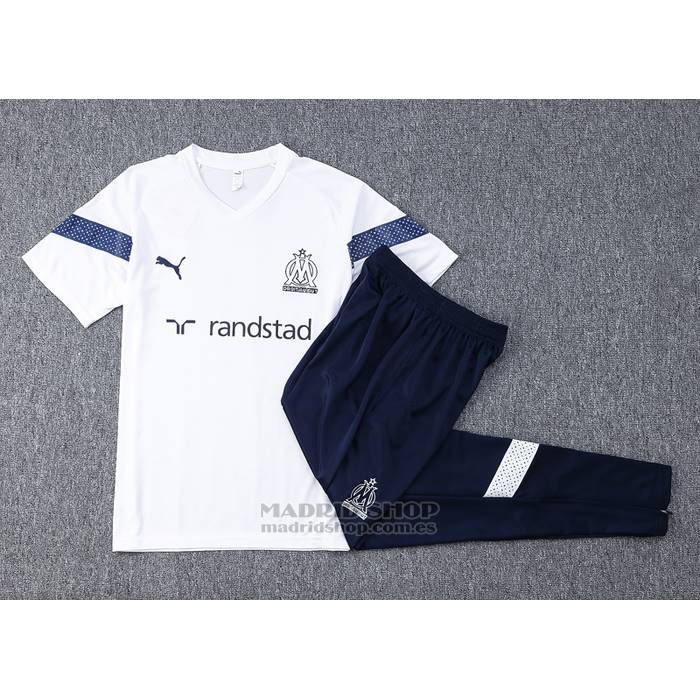 Chandal del Olympique Marsella Manga Corta 2022-2023 Blanco